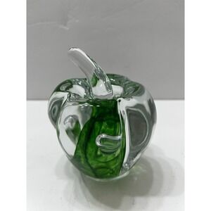 Wheatonware Exclusive 1974 Glass Art Green Bell Pepper Paperweight 4.5" 1.13 lbs